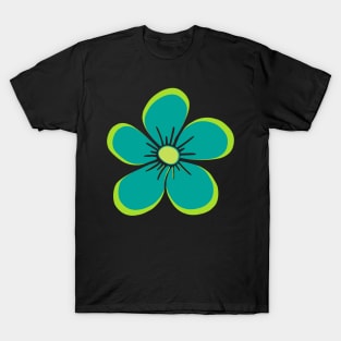 green blooming flower, flowery, floral pattern, bloom T-Shirt